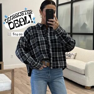 Talulah cropped flannel